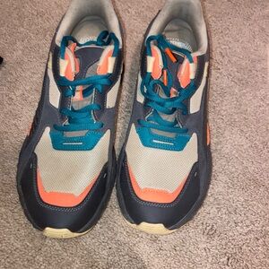 Puma Sneakers in Gray, Teal, and Orange